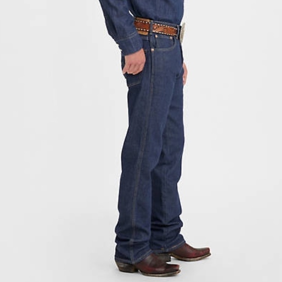 NWT Levi's Mens Western Fit Heavyweight Stretch Denim Jeans Dark Rinse 40x32 - Picture 3 of 14